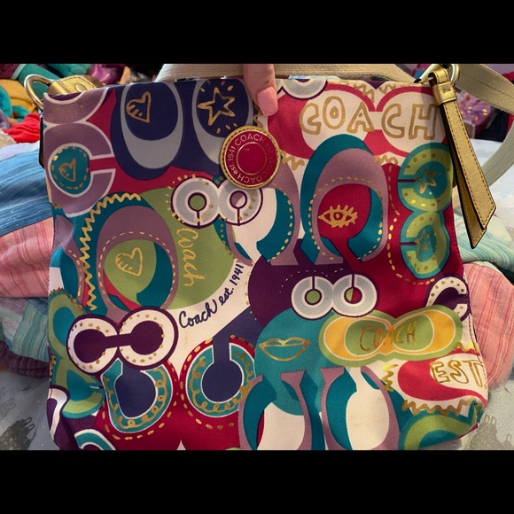 Multicolored Coach Crossbody purse - Picture 1 of 1